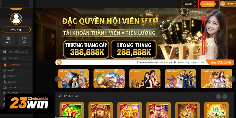 Đăng nhập 23WIN và gặp lỗi quên mật khẩu
