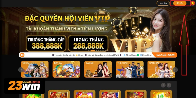 Người chơi đăng nhập để thực hiện rút tiền 23WIN