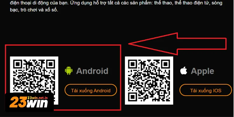 Tải app 23WIN trên thiết bị Android được thực hiện đơn giản