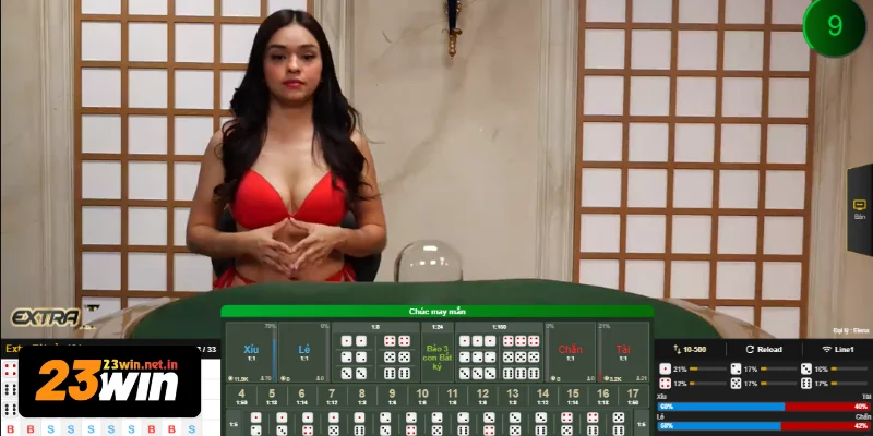Trò chơi tài xỉu được yêu thích trên casino 23WIN