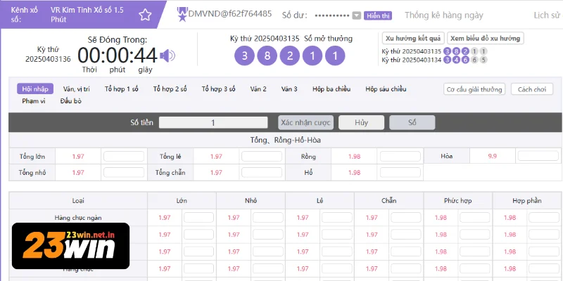 Xổ số 23WIN 3 miền được săn đón nhiệt tình